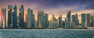 The skyline of Doha